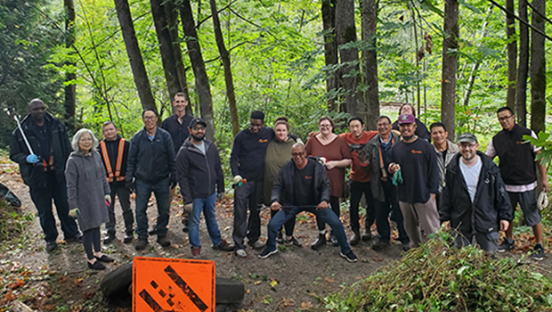 Survitec Vancouver Invasive Ivy Removal And Garbage Pickup In Local Trail